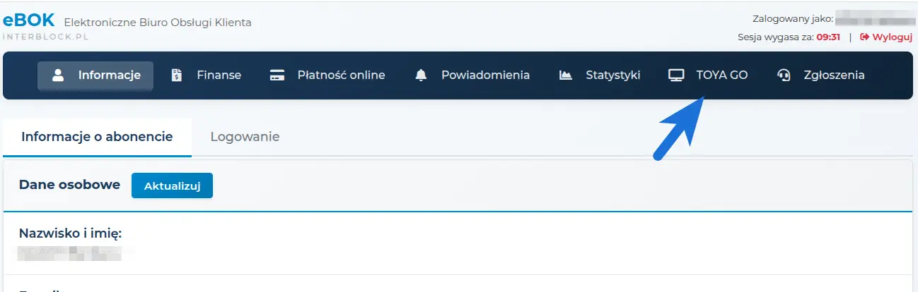 Zakładka TOYA GO w eBOK